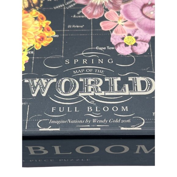 Spring Map Of The World In Full Bloom 1000 Piece Jigsaw Puzzle Gailson 1" Pieces - Picture 2 of 7